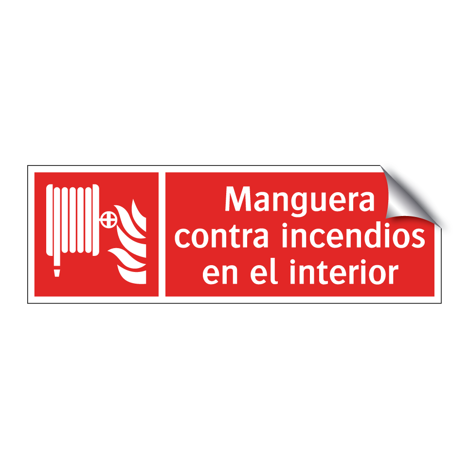 Manguera contra incendios en el interior