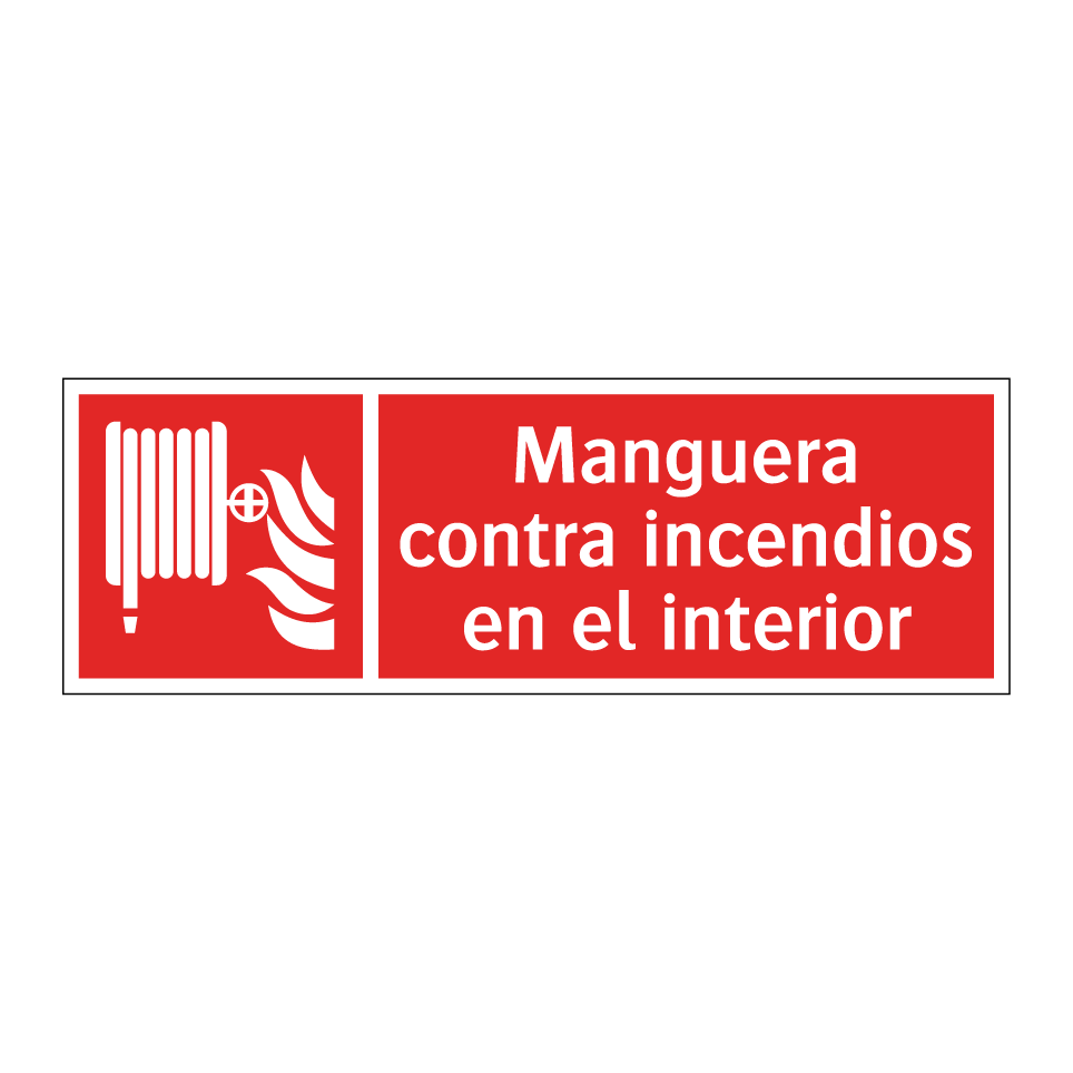 Manguera contra incendios en el interior