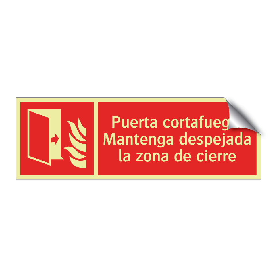 Puerta cortafuego. Mantenga despejada la zona de cierre