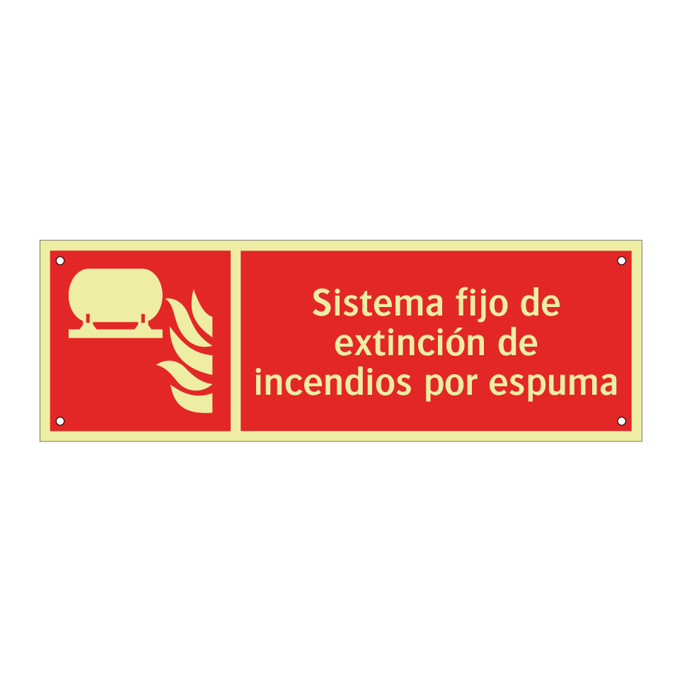 Sistema fijo de extinción de incendios por espuma