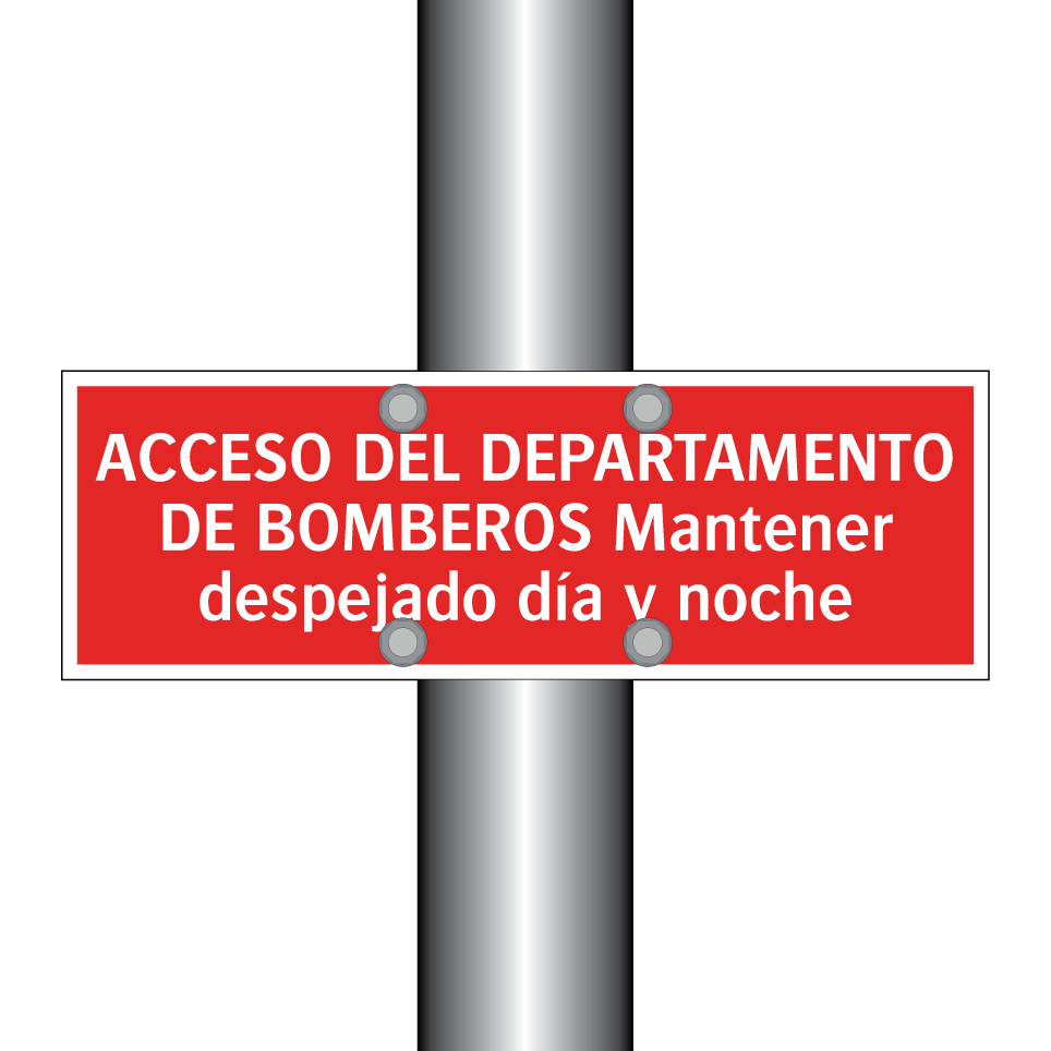 ACCESO DEL DEPARTAMENTO DE BOMBEROS Mantener despejado día y noche