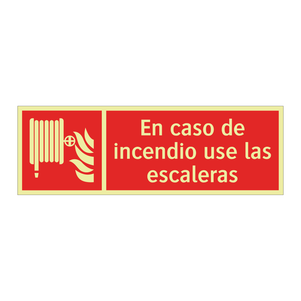 En caso de incendio use las escaleras