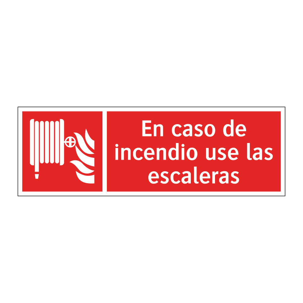 En caso de incendio use las escaleras