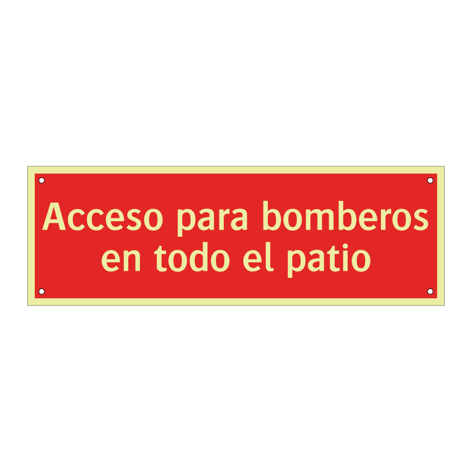 Acceso para bomberos en todo el patio