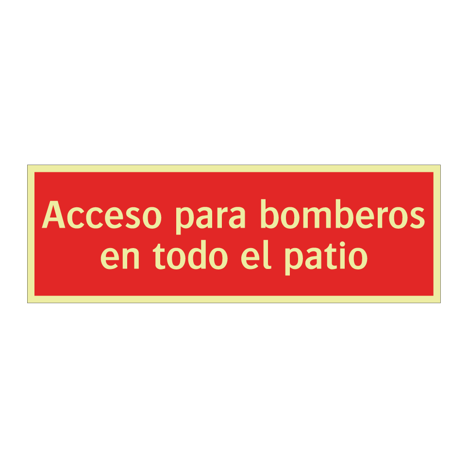 Acceso para bomberos en todo el patio
