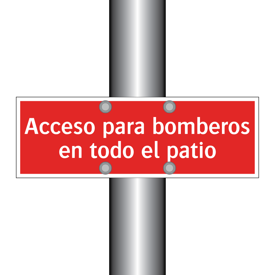 Acceso para bomberos en todo el patio