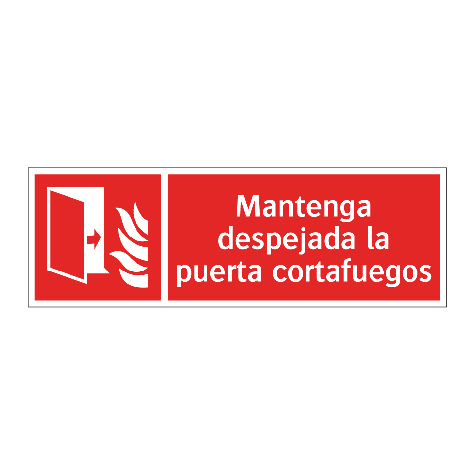 Mantenga despejada la puerta cortafuegos
