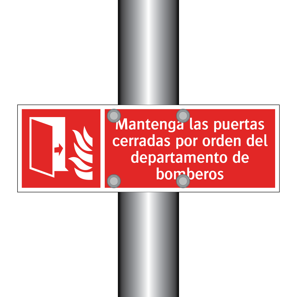 Mantenga las puertas cerradas por orden del departamento de bomberos
