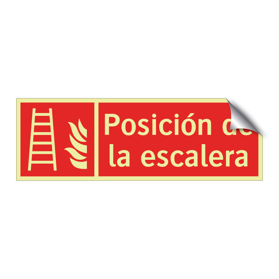 Posición de la escalera