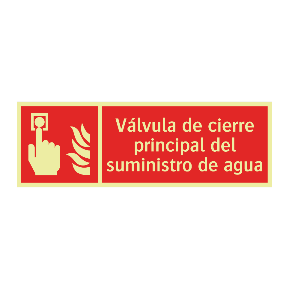 Válvula de cierre principal del suministro de agua