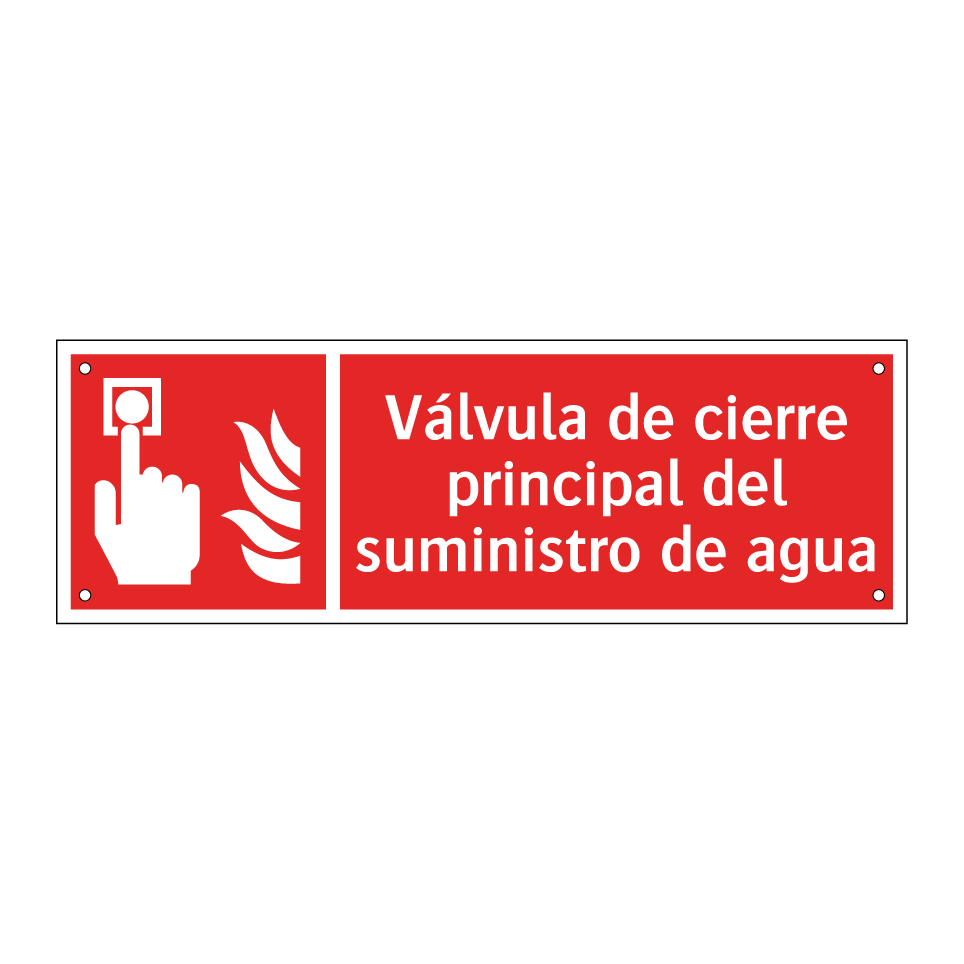 Válvula de cierre principal del suministro de agua