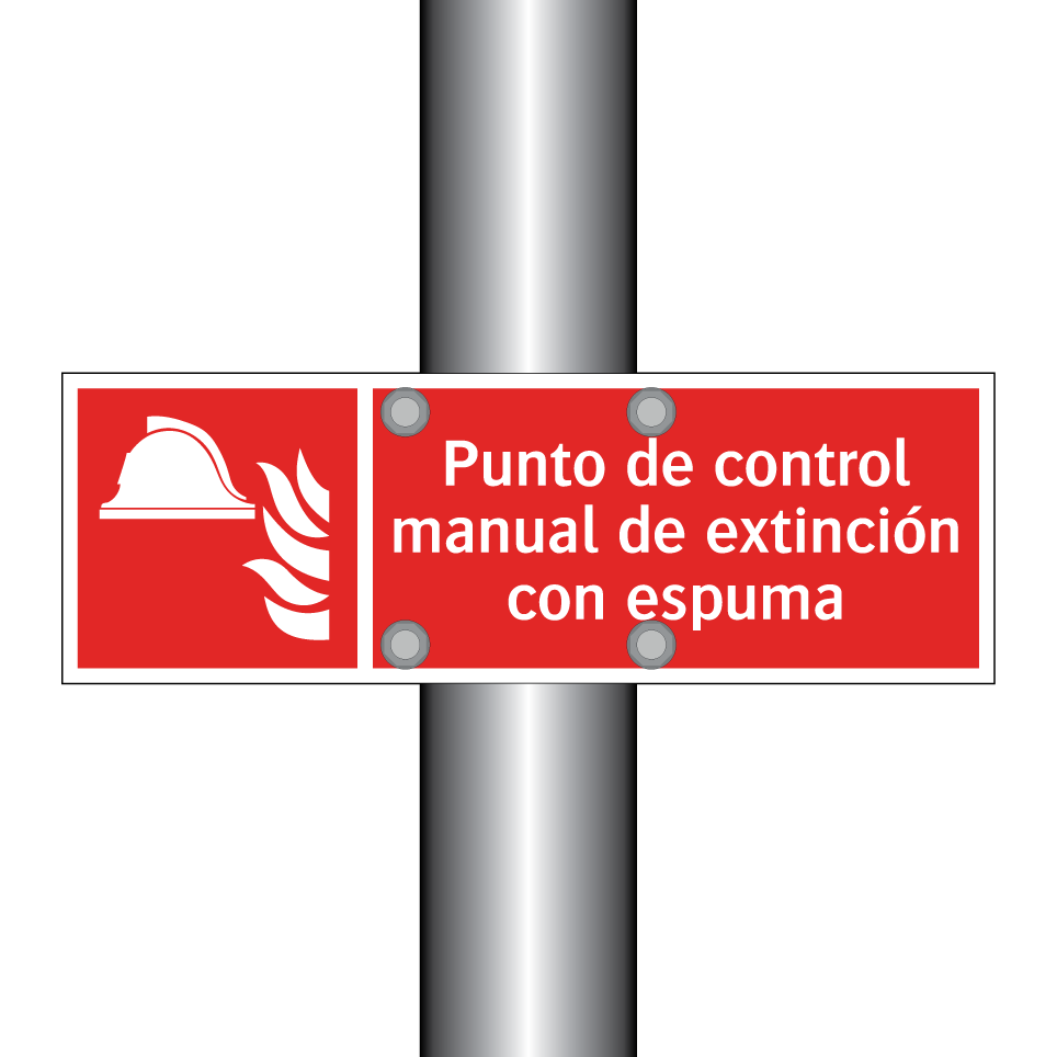 Punto de control manual de extinción con espuma
