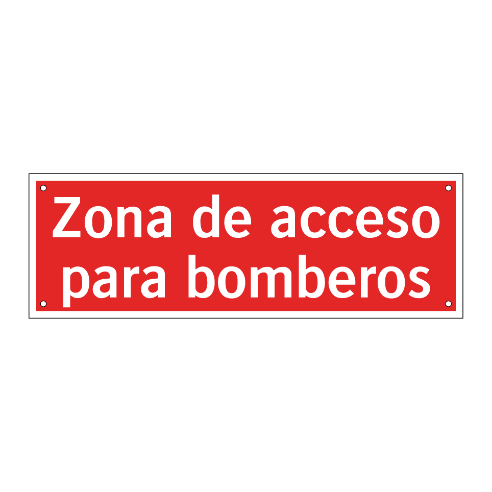 Zona de acceso para bomberos