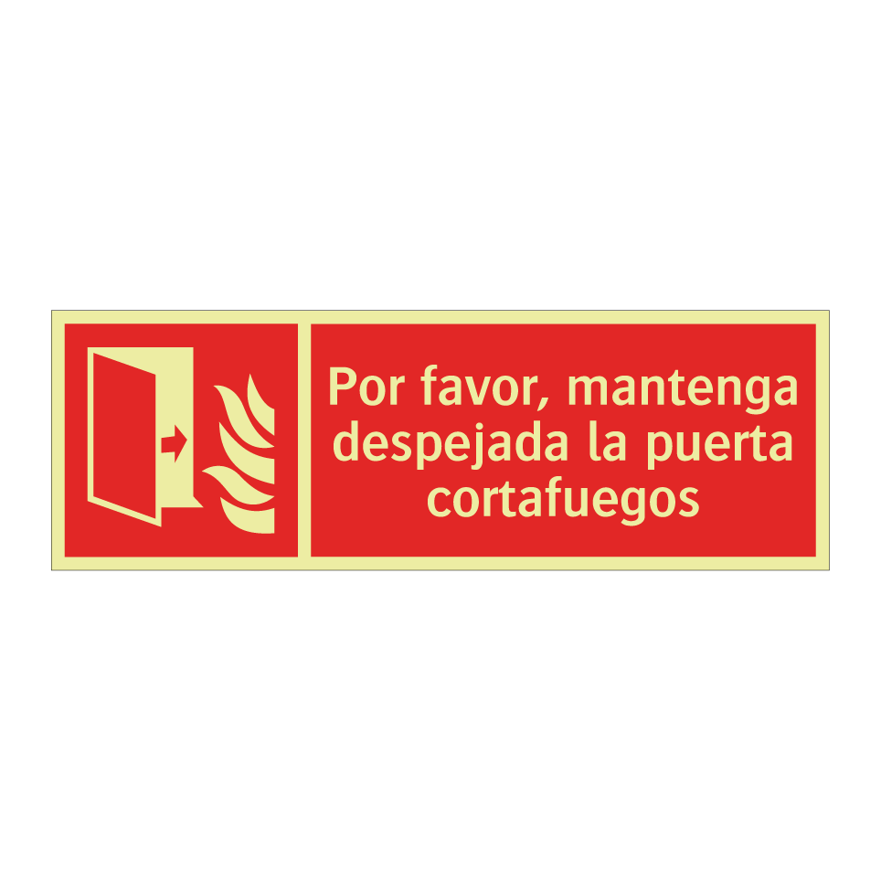 Por favor, mantenga despejada la puerta cortafuegos