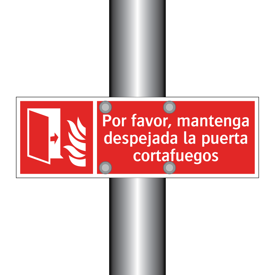 Por favor, mantenga despejada la puerta cortafuegos