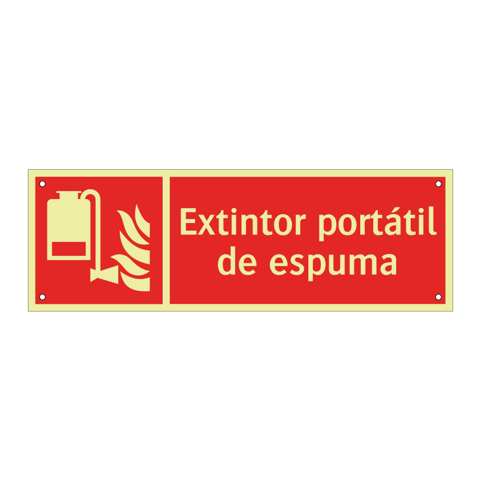 Extintor portátil de espuma