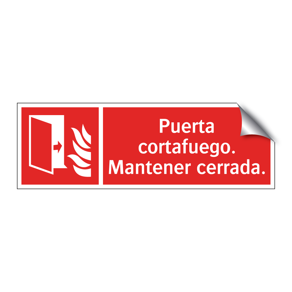 Puerta cortafuego. Mantener cerrada.