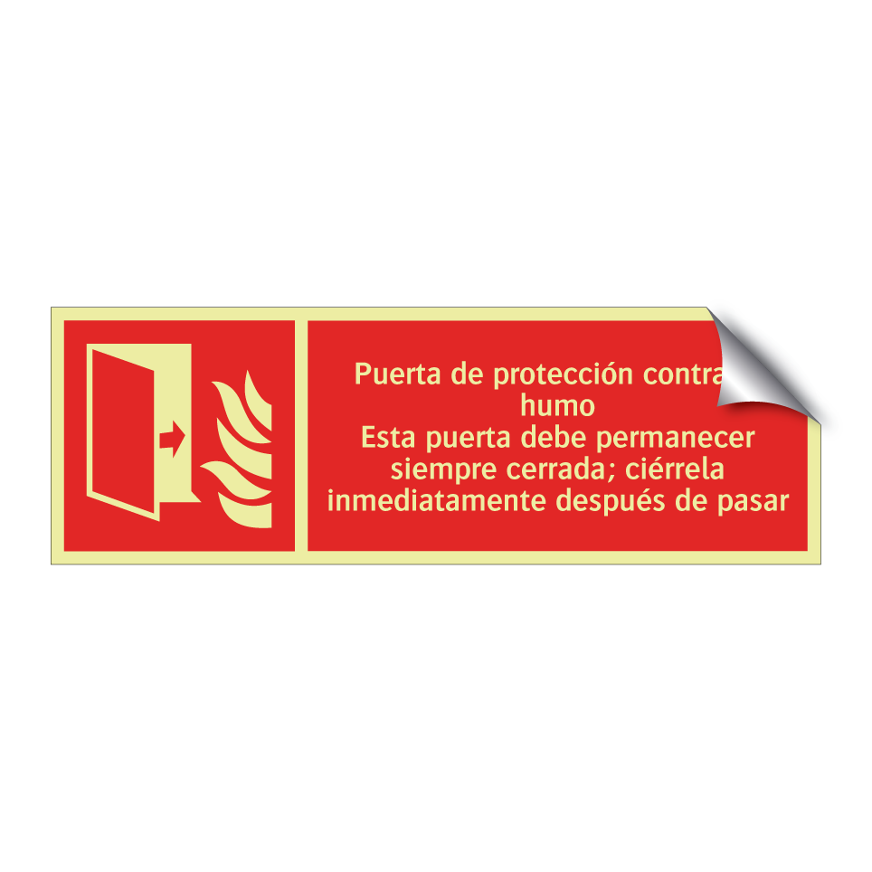 Puerta de protección contra el humo Esta puerta debe permanecer siempre cerrada; ciérrela inmediatamente después de pasar