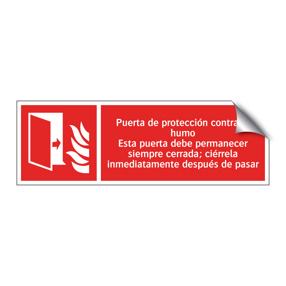 Puerta de protección contra el humo Esta puerta debe permanecer siempre cerrada; ciérrela inmediatamente después de pasar
