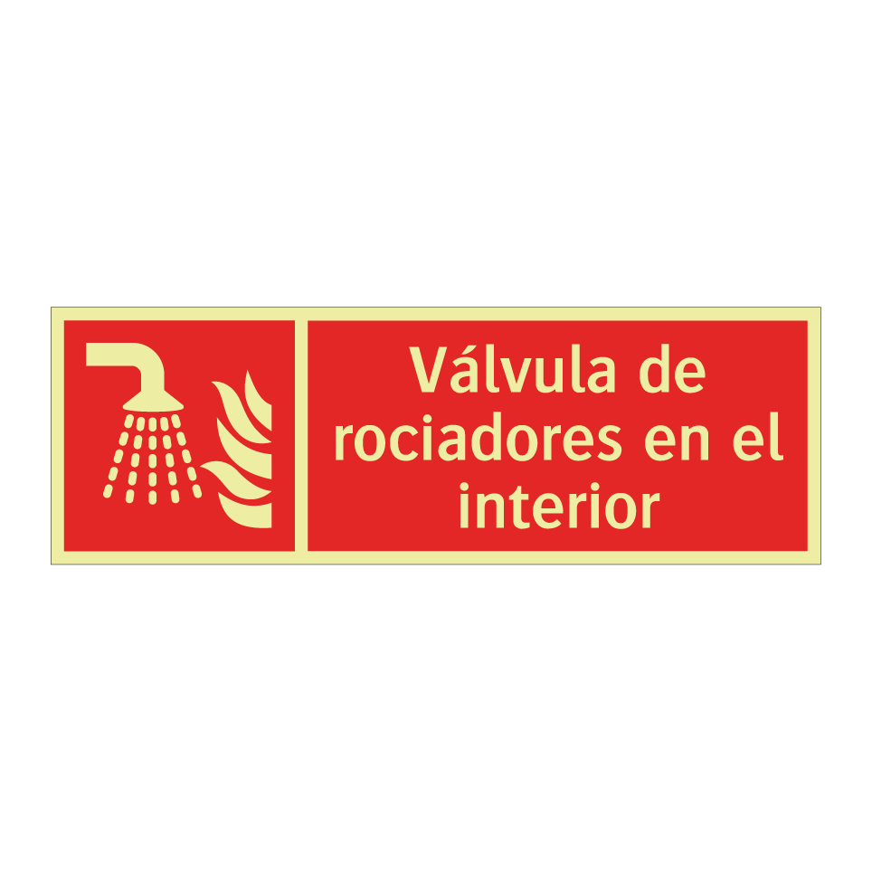 Válvula de rociadores en el interior