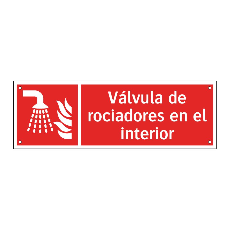 Válvula de rociadores en el interior