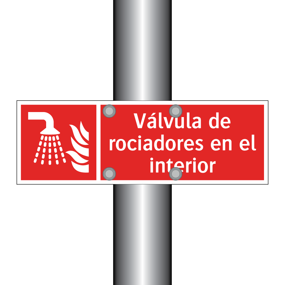 Válvula de rociadores en el interior