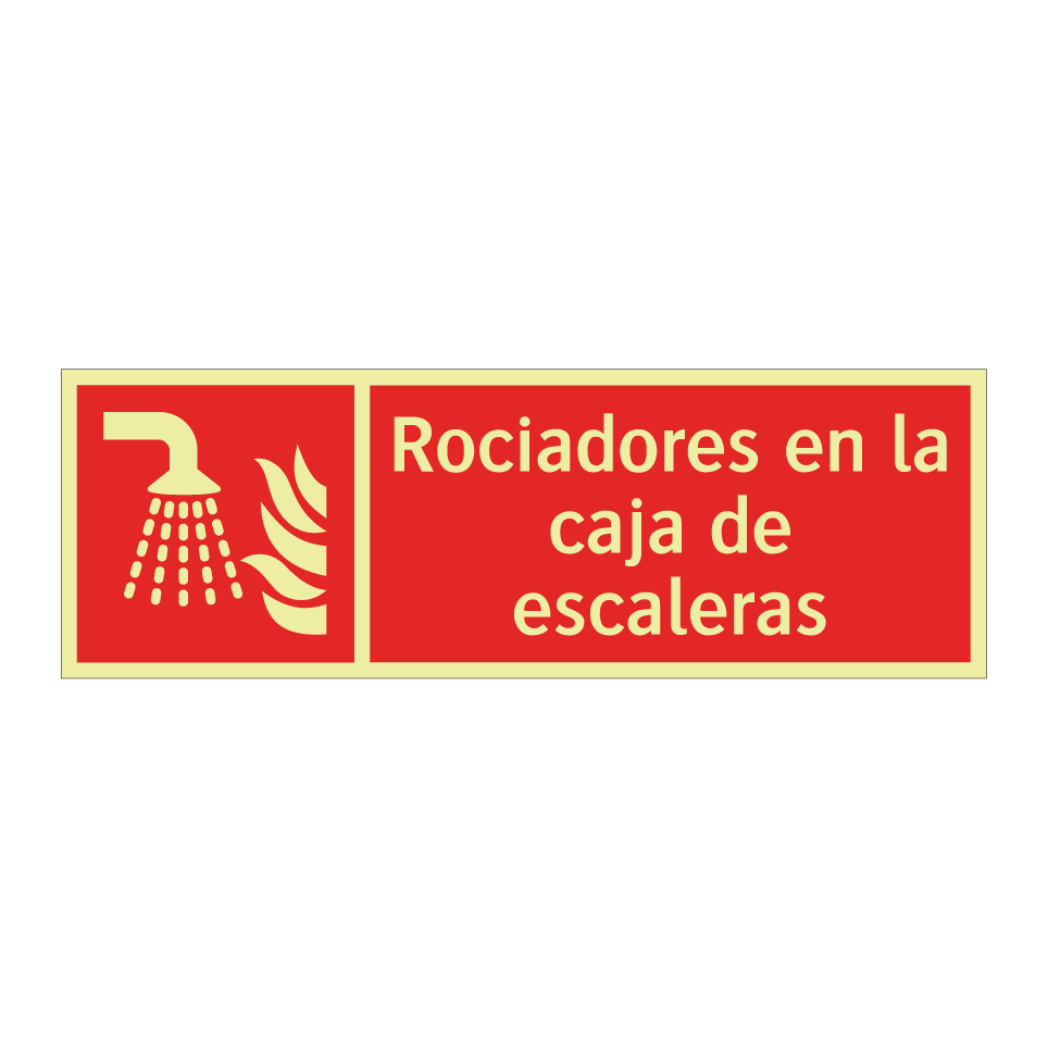 Rociadores en la caja de escaleras
