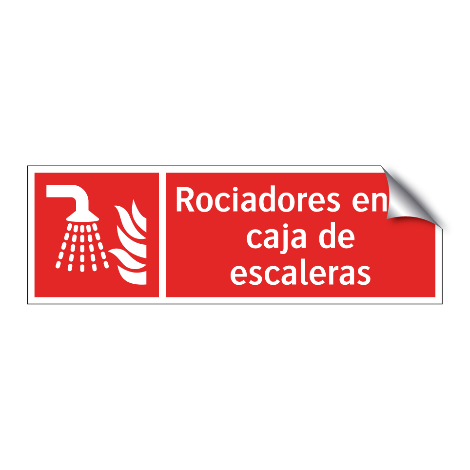 Rociadores en la caja de escaleras
