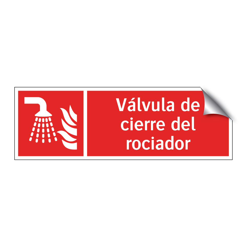 Válvula de cierre del rociador