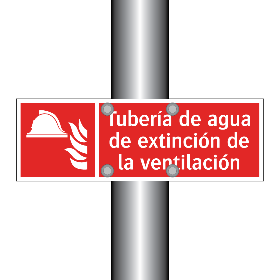 Tubería de agua de extinción de la ventilación