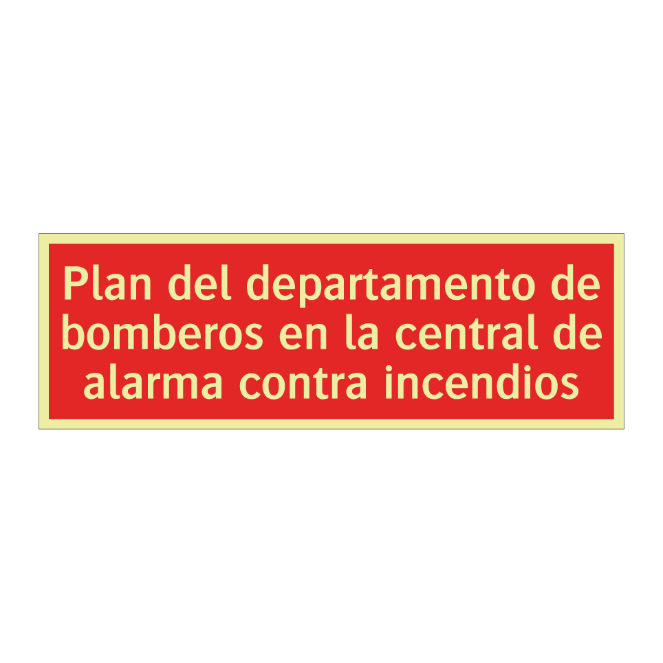 Plan del departamento de bomberos en la central de alarma contra incendios