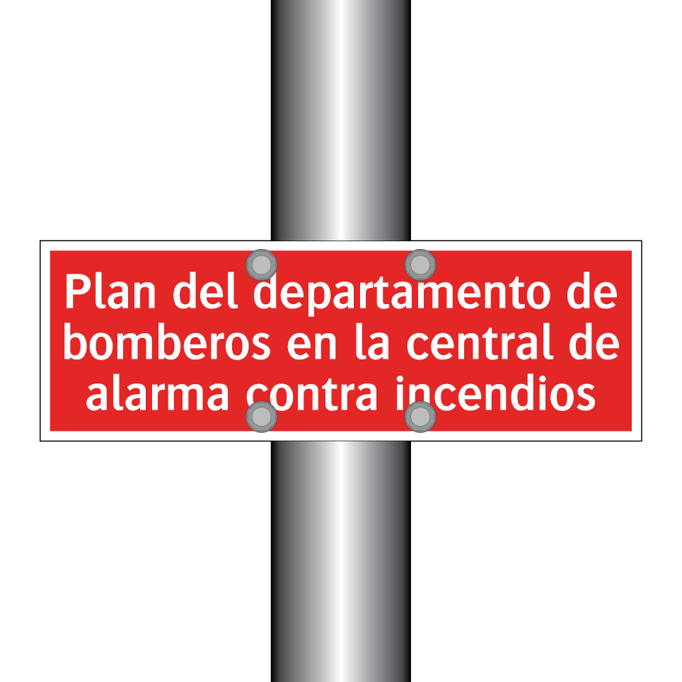 Plan del departamento de bomberos en la central de alarma contra incendios