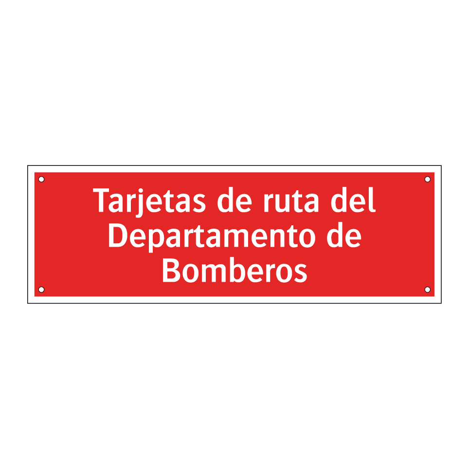Tarjetas de ruta del Departamento de Bomberos