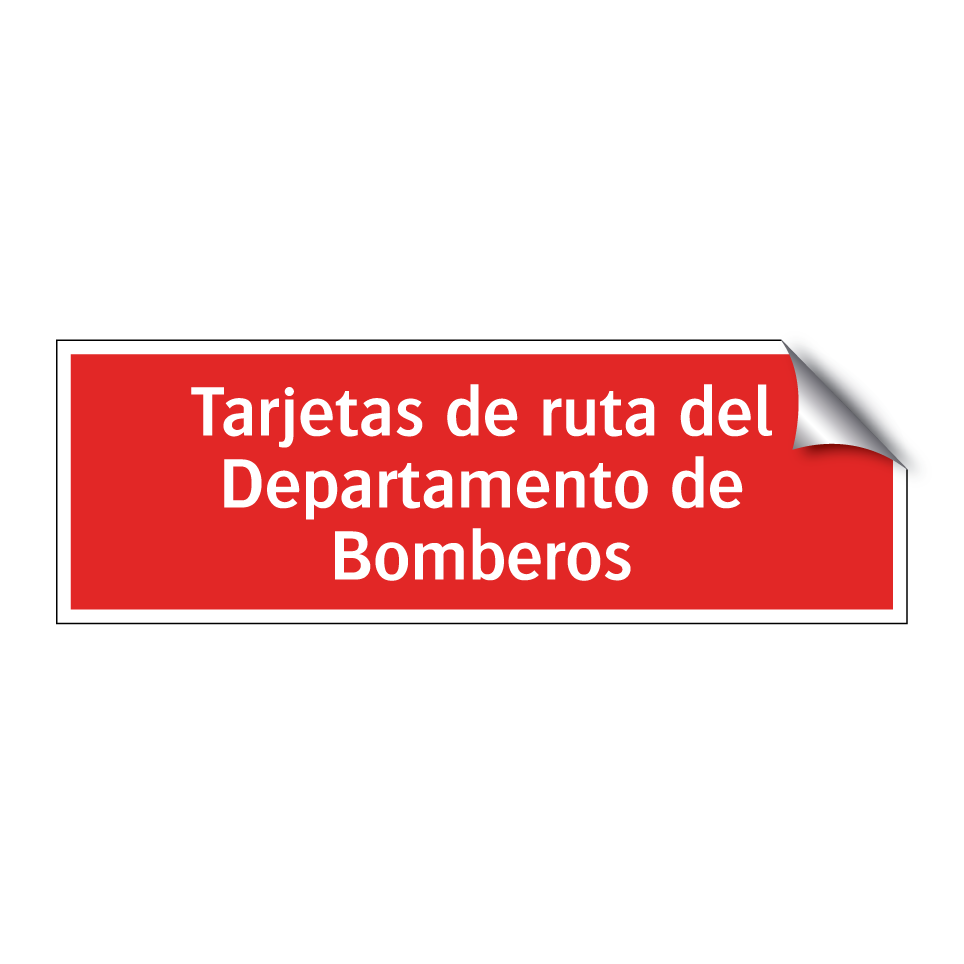 Tarjetas de ruta del Departamento de Bomberos
