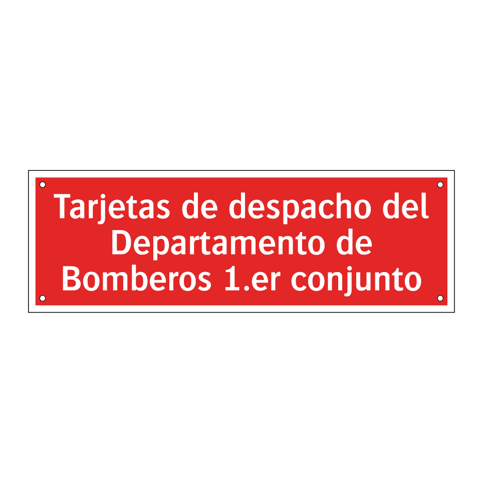 Tarjetas de despacho del Departamento de Bomberos 1.er conjunto