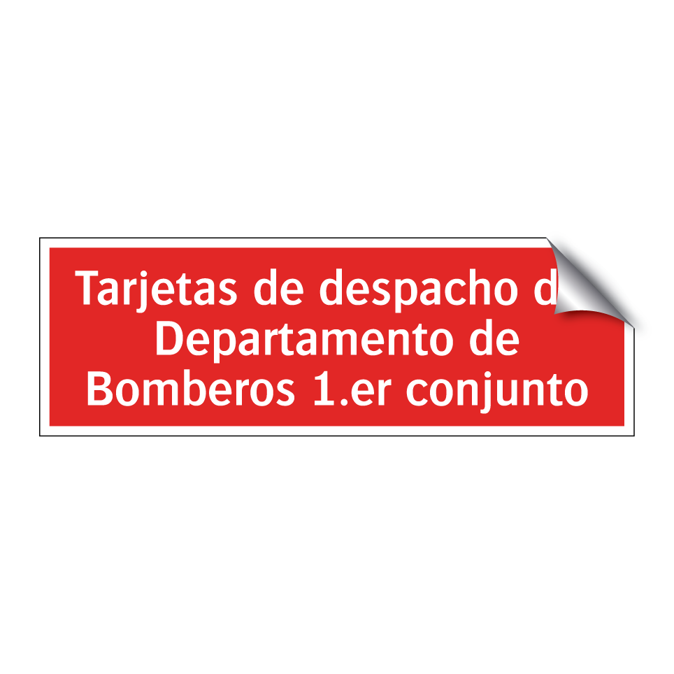 Tarjetas de despacho del Departamento de Bomberos 1.er conjunto