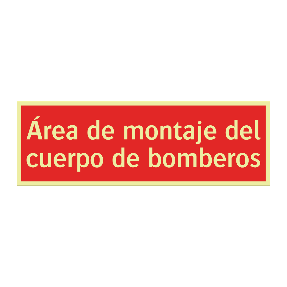 Área de montaje del cuerpo de bomberos