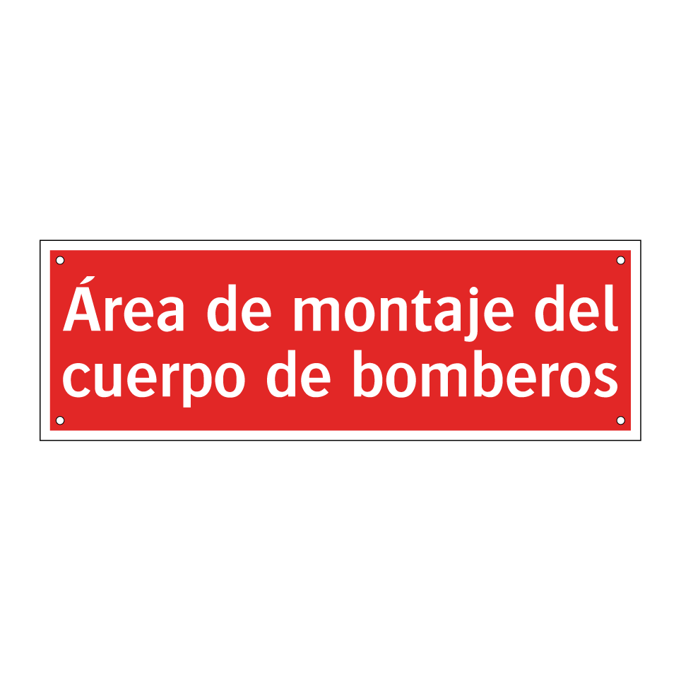 Área de montaje del cuerpo de bomberos