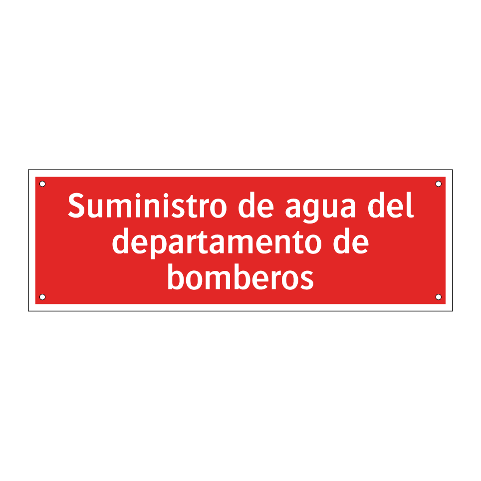 Suministro de agua del departamento de bomberos