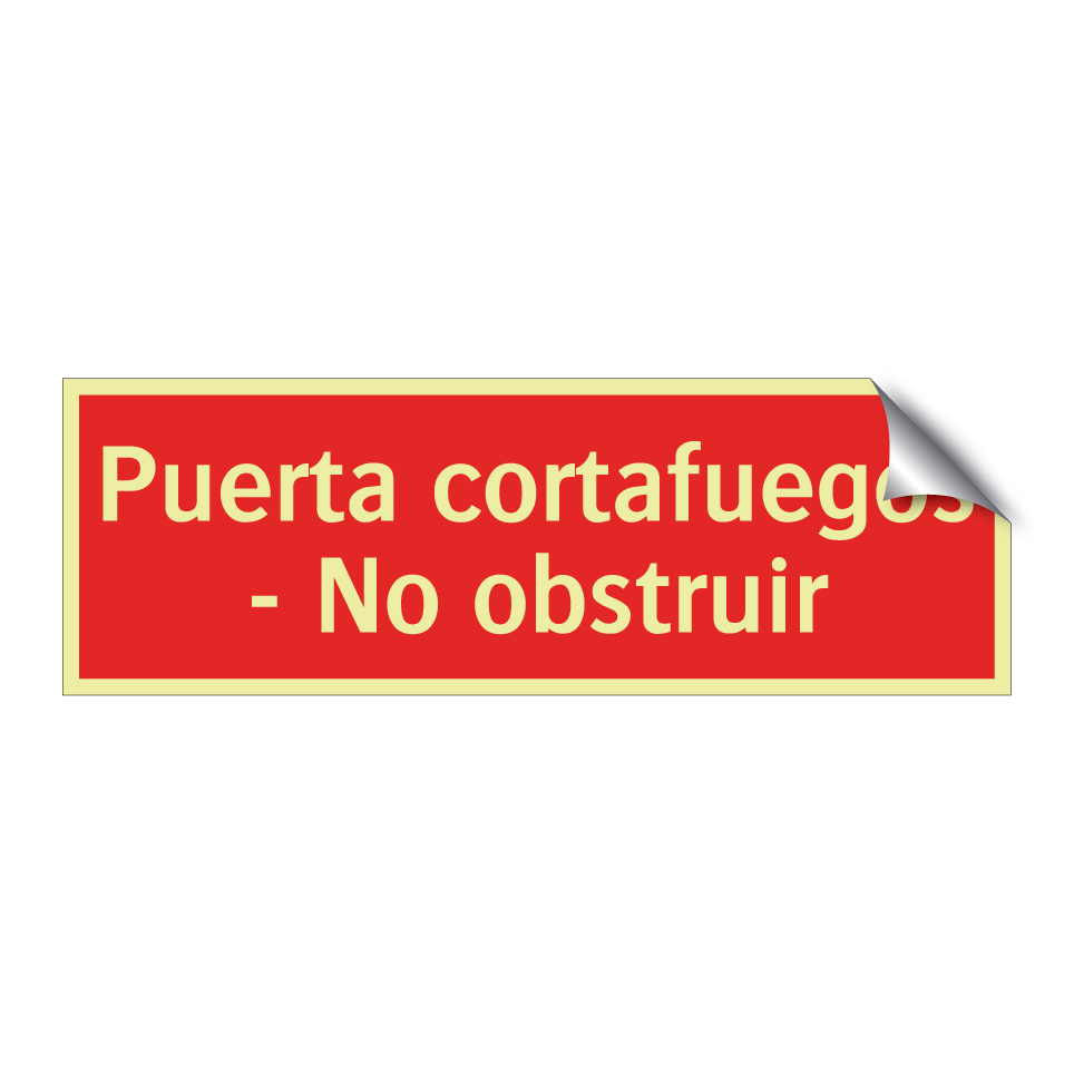 Puerta cortafuegos - No obstruir