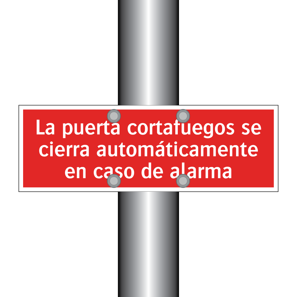 La puerta cortafuegos se cierra automáticamente en caso de alarma