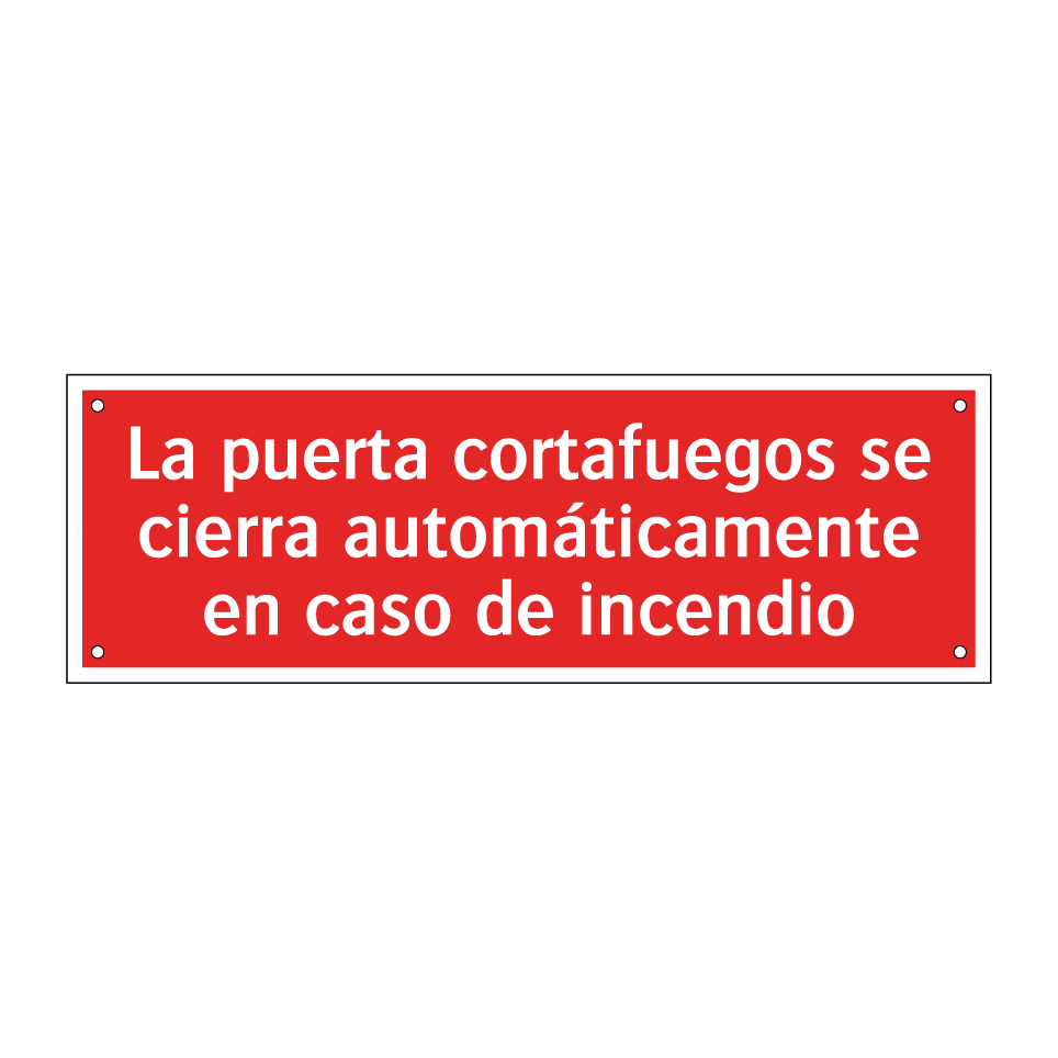 La puerta cortafuegos se cierra automáticamente en caso de incendio