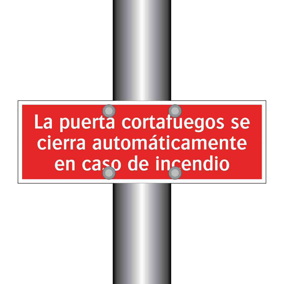 La puerta cortafuegos se cierra automáticamente en caso de incendio