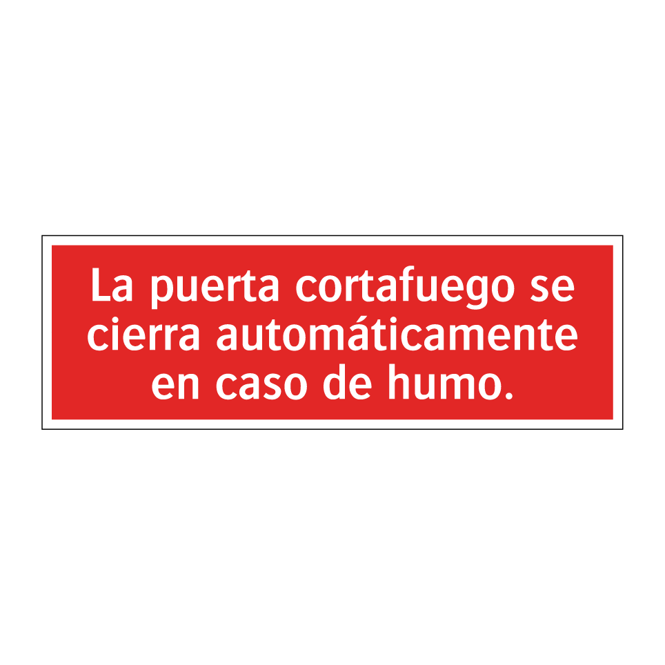 La puerta cortafuego se cierra automáticamente en caso de humo.