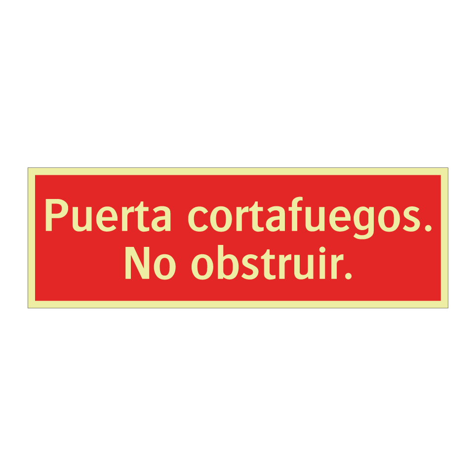 Puerta cortafuegos. No obstruir.