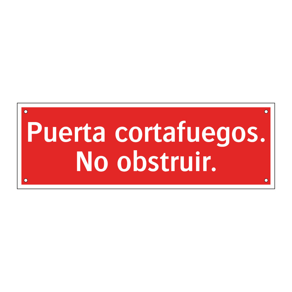 Puerta cortafuegos. No obstruir.