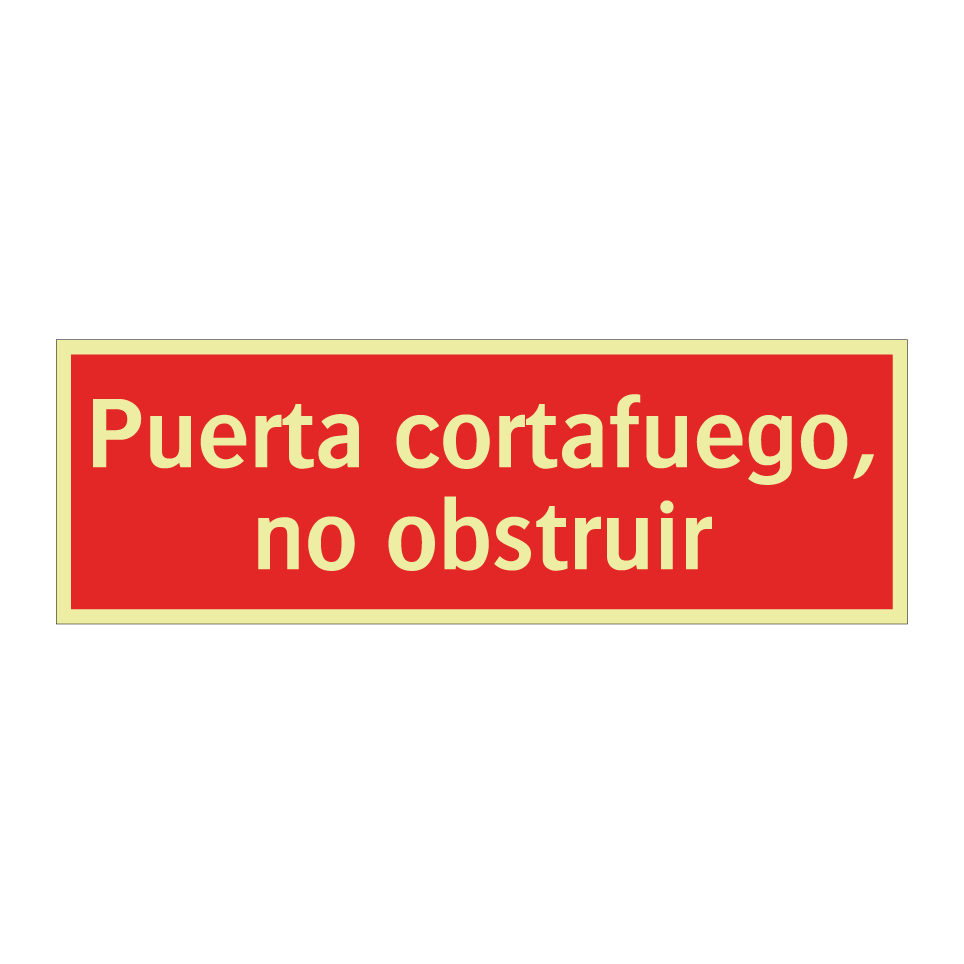 Puerta cortafuego, no obstruir