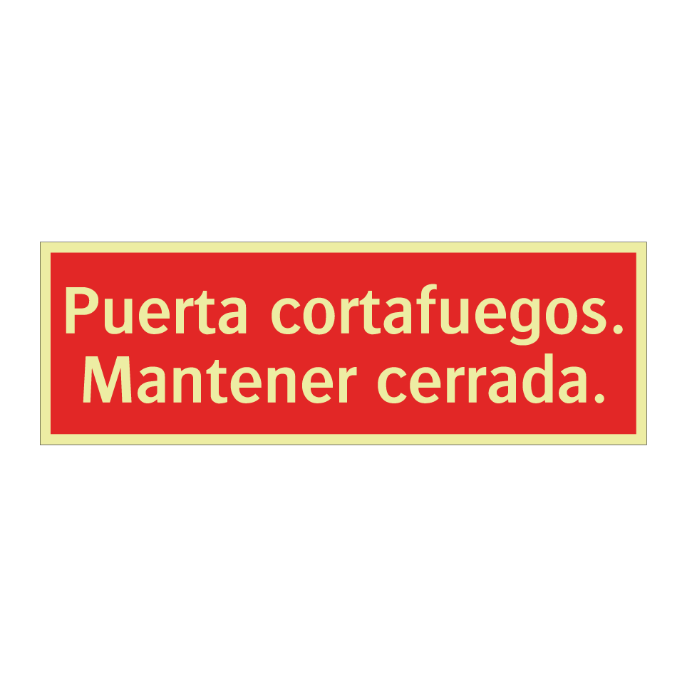 Puerta cortafuegos. Mantener cerrada.
