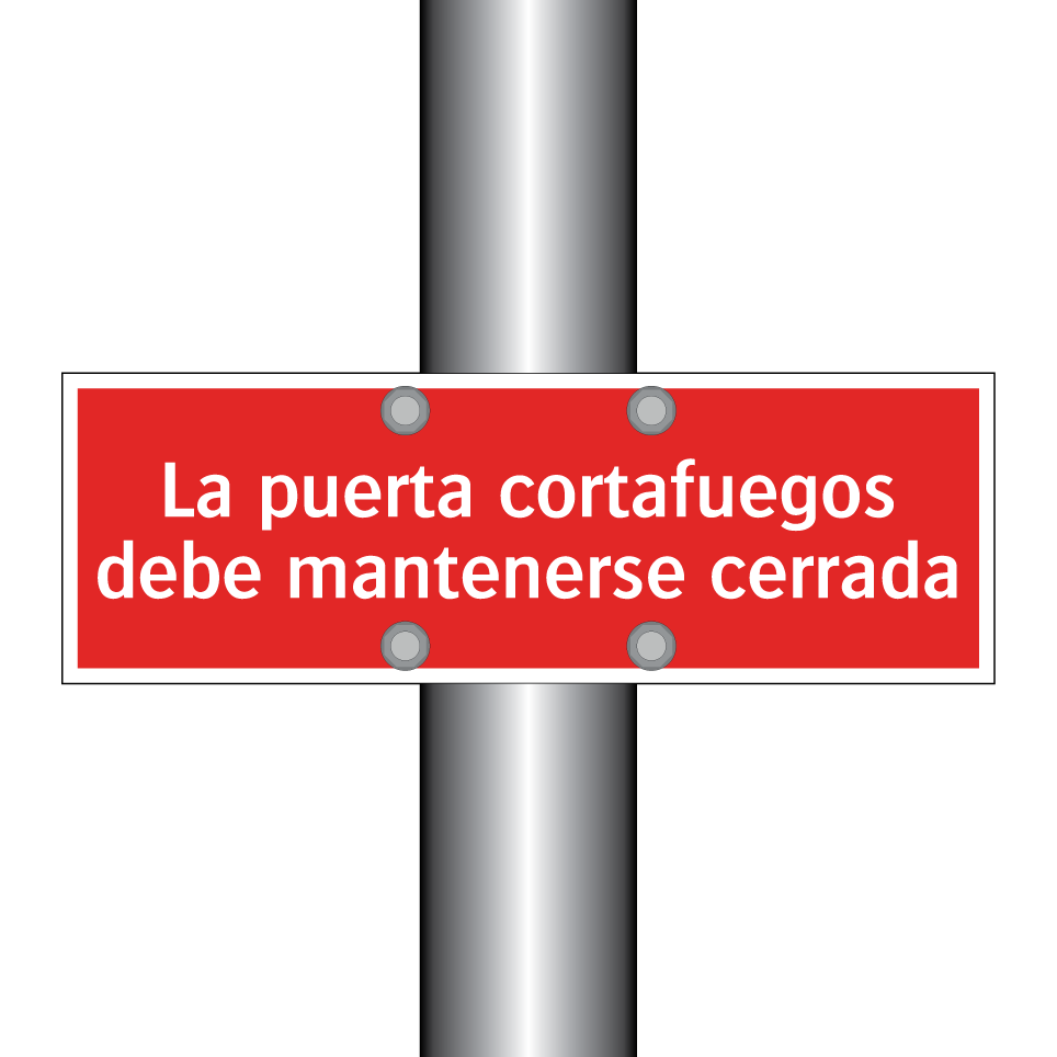 La puerta cortafuegos debe mantenerse cerrada