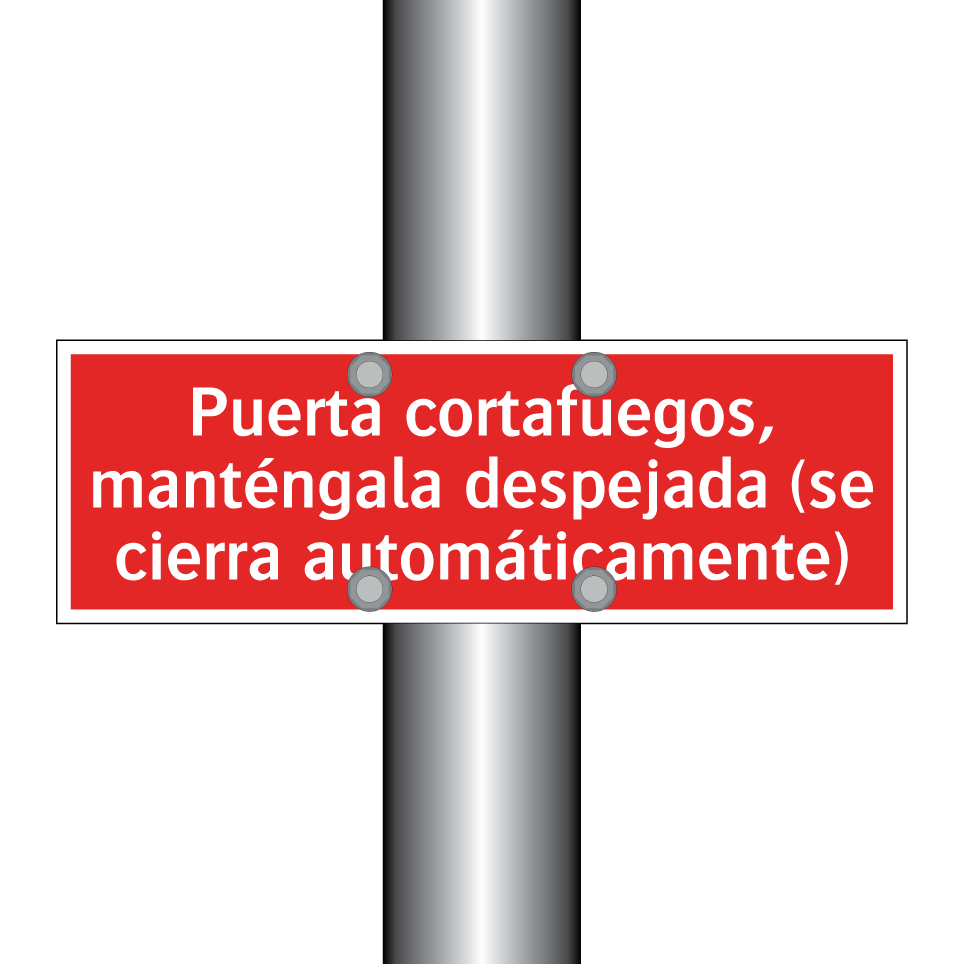 Puerta cortafuegos, manténgala despejada (se cierra automáticamente)